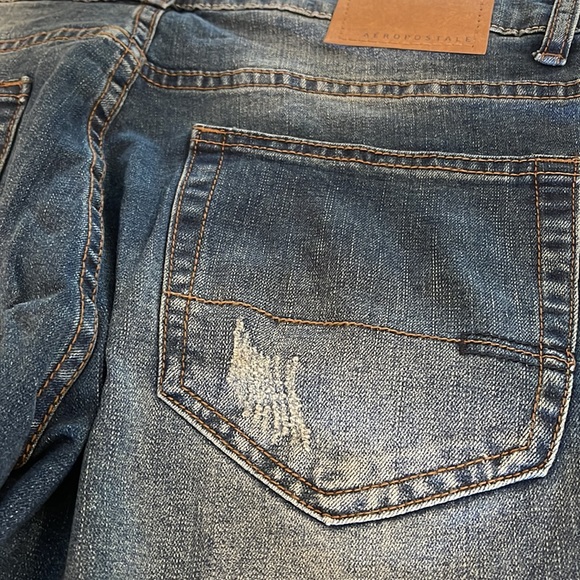 Aeropostal Men's Super Skinny Max Stretch Jeans - Medium Wash - Picture 3 of 9